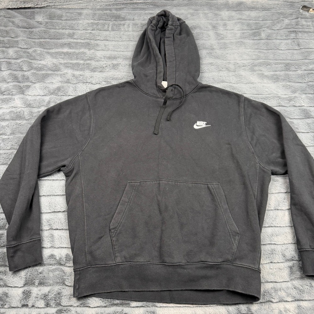 Nike Mens Sportswear Club Fleece Pullover Hoodie Black BV2654-010 Size M